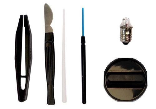 Gyermekmikroszkóp hordtáskában, oktatási tudós, 28 elem, 300x, 600x, 1200x