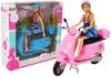 Doll Scooter sisak, hosszú hajú rózsaszín szett