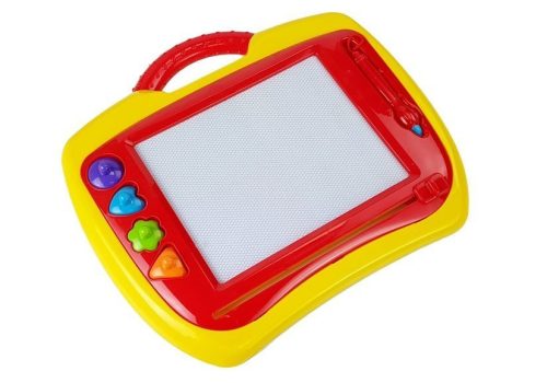 2 db-os mágneses asztal, kék és sárga bélyegekkel