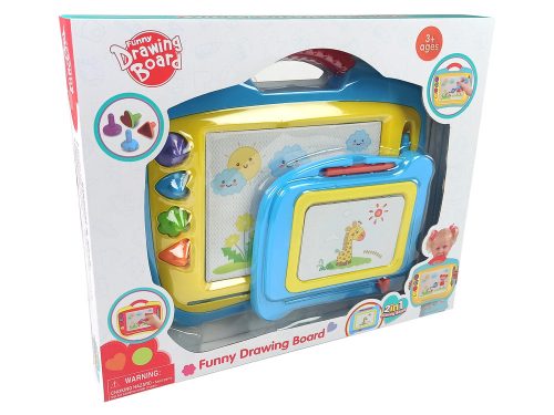 2 db-os mágneses asztal, kék és sárga bélyegekkel