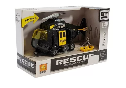 Akkumulátoros mentőhelikopter 1:20 Fény hangja