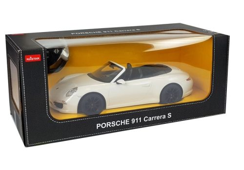 Porsche 911 Carrera S távirányítós autó Rastar fehér 1:12