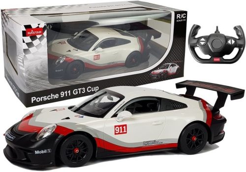 Autó R/C Porsche 911 GT3 CUP Rastar 1:14 Fehér