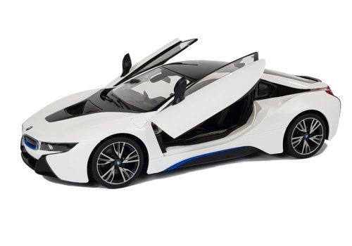 Autó R/C BMW i8 Rastar 1:14 fehér automata ajtók