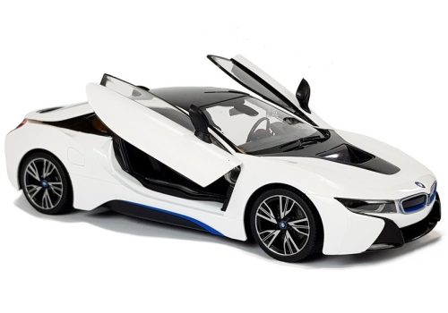 Autó R/C BMW i8 Rastar 1:14 fehér automata ajtók