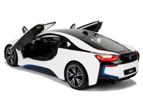 Autó R/C BMW i8 Rastar 1:14 fehér automata ajtók