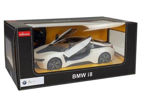 Autó R/C BMW i8 Rastar 1:14 fehér automata ajtók