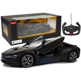 Autó R/C BMW i8 Rastar 1:14 fekete automata ajtók