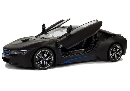 Autó R/C BMW i8 Rastar 1:14 fekete automata ajtók