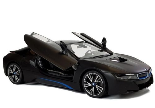 Autó R/C BMW i8 Rastar 1:14 fekete automata ajtók