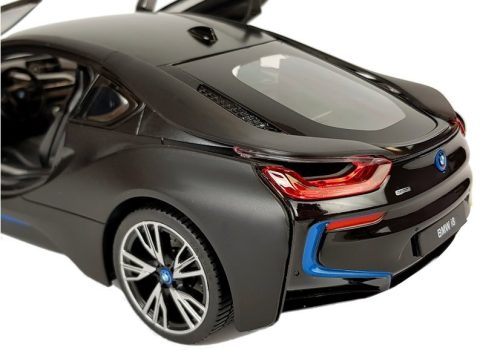 Autó R/C BMW i8 Rastar 1:14 fekete automata ajtók