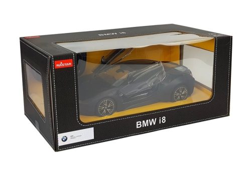 Autó R/C BMW i8 Rastar 1:14 fekete automata ajtók