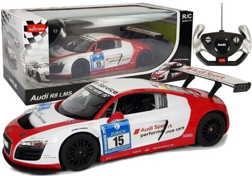 Autó R/C Audi R8 LMS Rastar 1:14 fehér-piros
