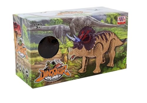 Dinosaur Triceratops elemmel működő sárga