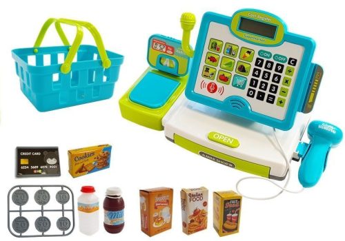 Gyermek pénztárgép Kék kosárral