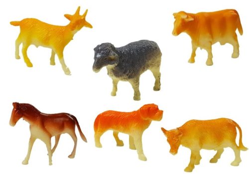 Mezőgazdasági járművek traktorok pótkocsik állatfigurákkal halmaza