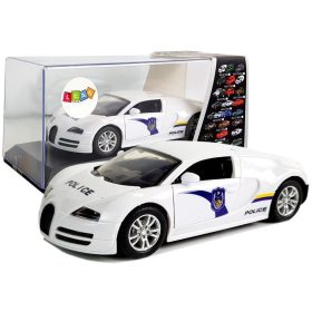   Sportautó rendőrségi sötét szélvédők feszítő fehér fény hanggal