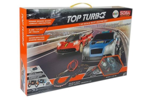 Versenypálya 1:43 2 Cars Controllers Top Turbo 5,4 m hosszú