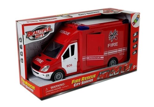 Tűzoltóautó súrlódó hanghajtású nyitható ajtókkal