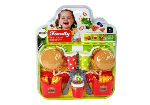 Hamburger sült krumpli tálcával