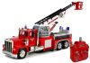 Firetruck kihúzható forgólétra R / C Sound Light sziréna