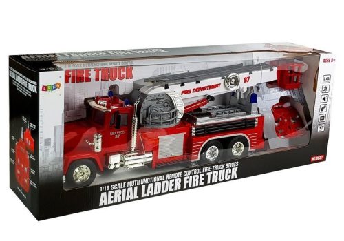 Firetruck kihúzható forgólétra R / C Sound Light sziréna