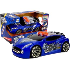 Sport Auto DJ tetőhangszórókkal, zenével, fényekkel