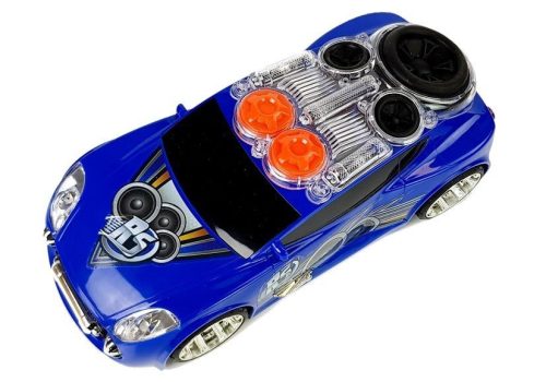 Sport Auto DJ tetőhangszórókkal, zenével, fényekkel