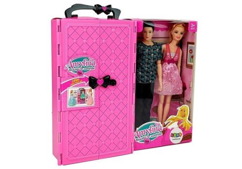 Baba szett fiú lány gardrób öltöző ruhák bőröndben