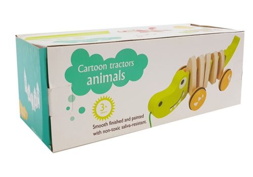 Fából készült krokodil kerekeken 18cm