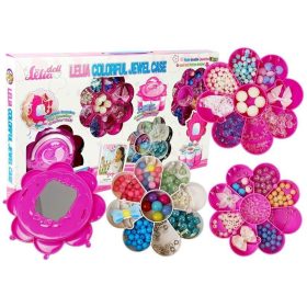 DIY ékszergyöngy készlet összecsukható tükördoboz