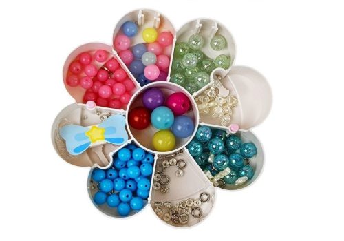 DIY ékszergyöngy készlet összecsukható tükördoboz