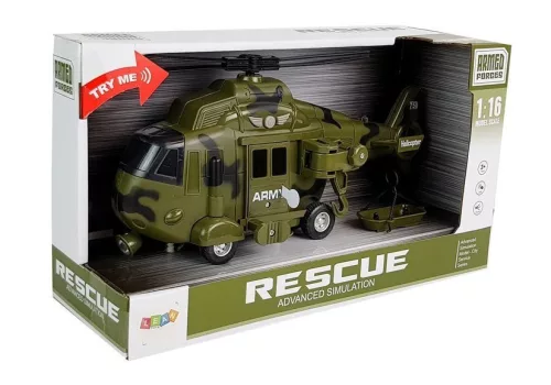 Katonai mentőhelikopter 1:16 Hook Sound Light