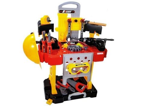 Barkácskészlet elemekkel 3 az 1-ben bőrönd műhely 85 elem 56 cm