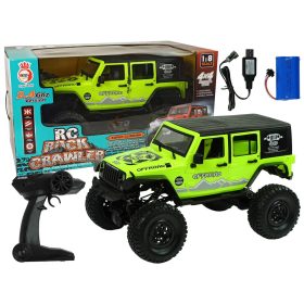 Rock Crawler 2,4 GHz zöld 4x4 lengéscsillapítók