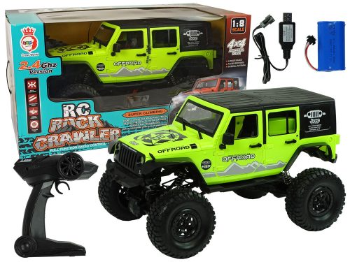 Rock Crawler 2,4 GHz zöld 4x4 lengéscsillapítók