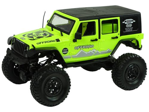 Rock Crawler 2,4 GHz zöld 4x4 lengéscsillapítók