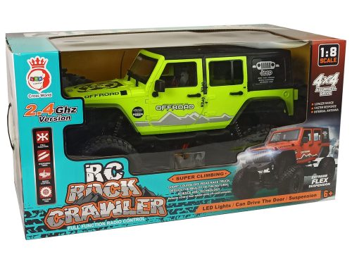 Rock Crawler 2,4 GHz zöld 4x4 lengéscsillapítók