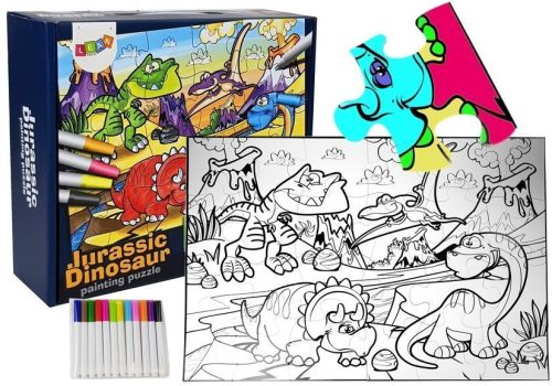 Jurassic Dinosaur Painting Puzzle 24 részes