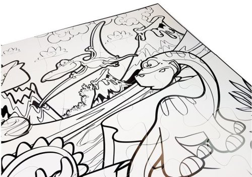 Jurassic Dinosaur Painting Puzzle 24 részes