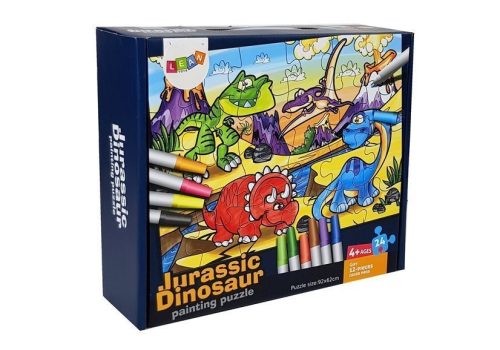 Jurassic Dinosaur Painting Puzzle 24 részes