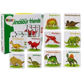 Oktatási puzzle angol dinoszauruszok 10 kapcsolatok