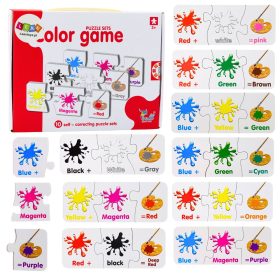 Puzzle oktatási angol színek 10 kapcsolatok