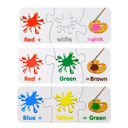 Puzzle oktatási angol színek 10 kapcsolatok