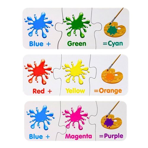 Puzzle oktatási angol színek 10 kapcsolatok