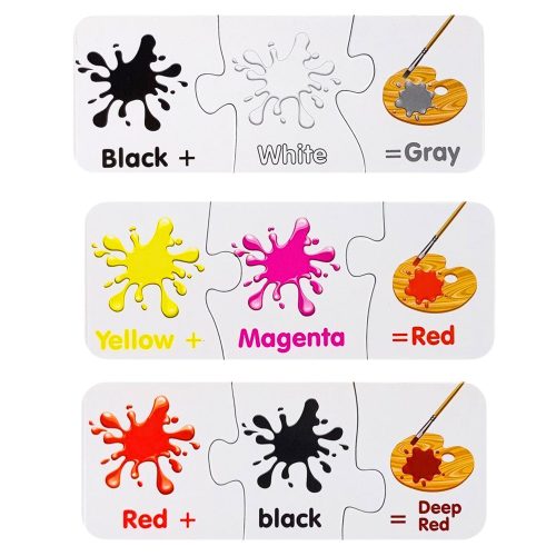 Puzzle oktatási angol színek 10 kapcsolatok