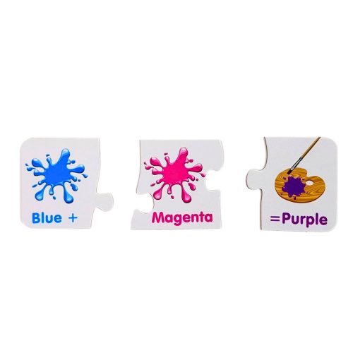 Puzzle oktatási angol színek 10 kapcsolatok