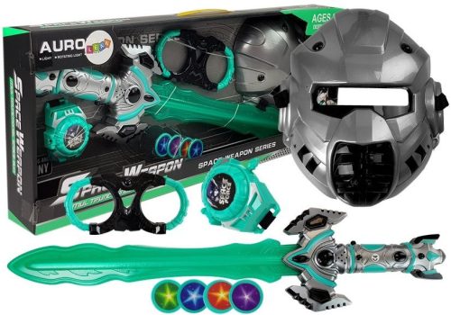 Space Toy Set Fénykard Maszk Bilincs