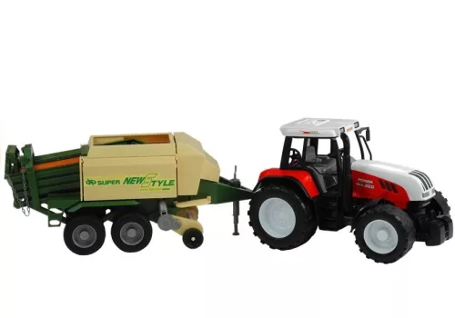 Nagy traktor pótkocsival Mezőgazdasági gép 65 cm
