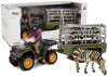Quad egy Trailer Transporter Figurines Zebra-val